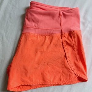LULULEMON CORAL SHORTS